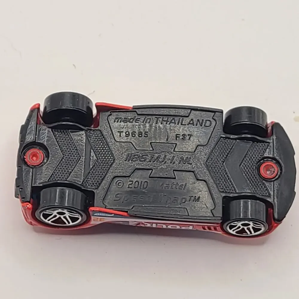 Mattle Hot Wheels Speed Trap Red Police Car Die Cast Vehicle Toy